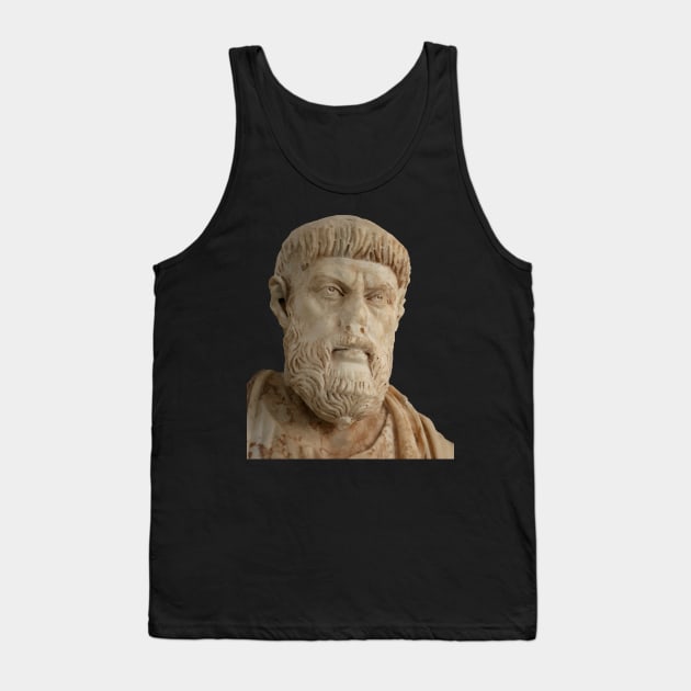 Aristotle Greek Philosopher Statue Aphrodisias Vector Art Tank Top by taiche